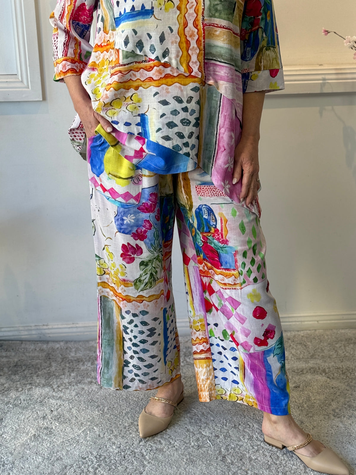 Niylah Mediterranean Linen Pants