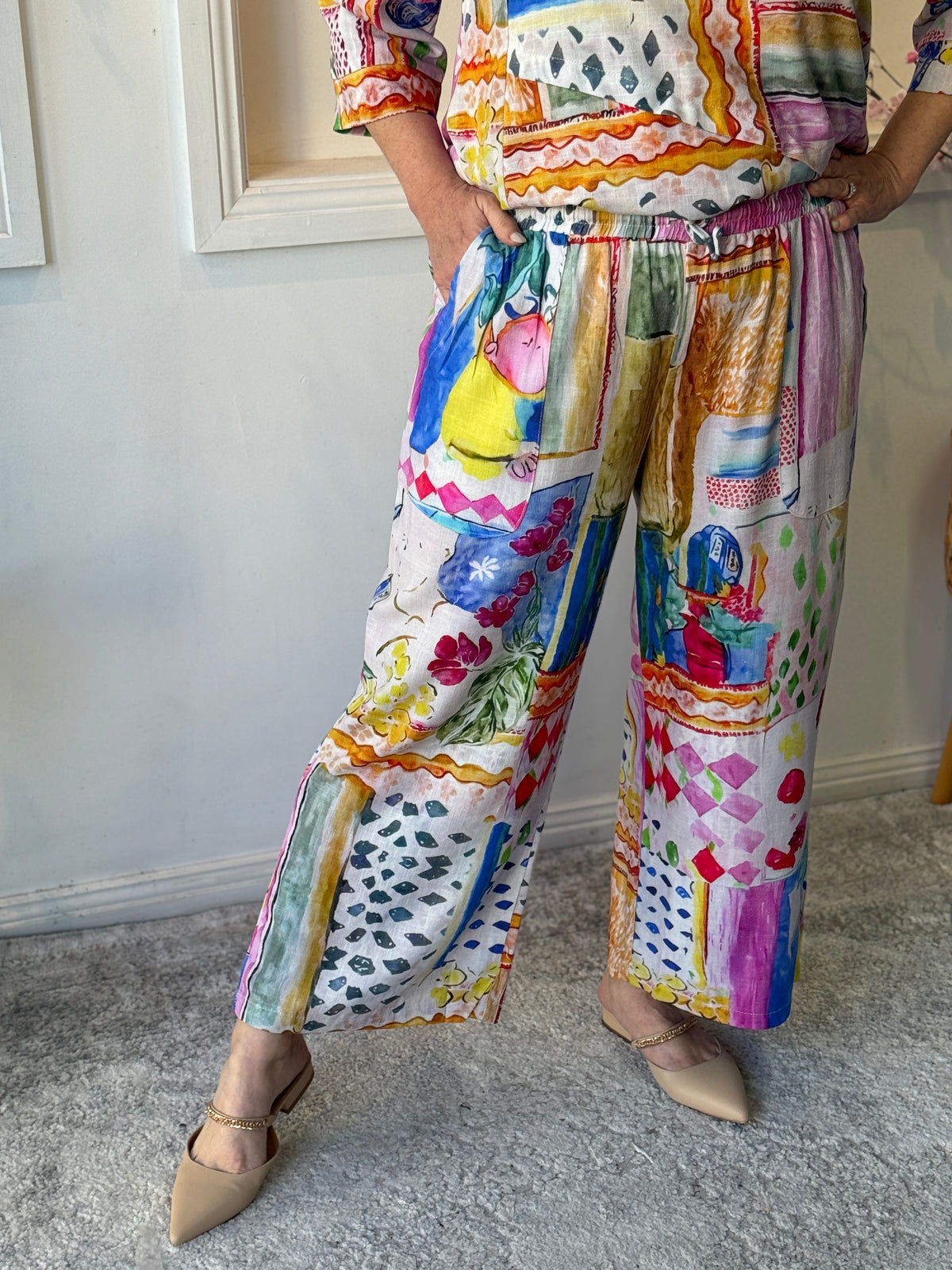 Niylah Mediterranean Linen Pants