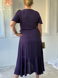 Obelle Plum Wrap Dress