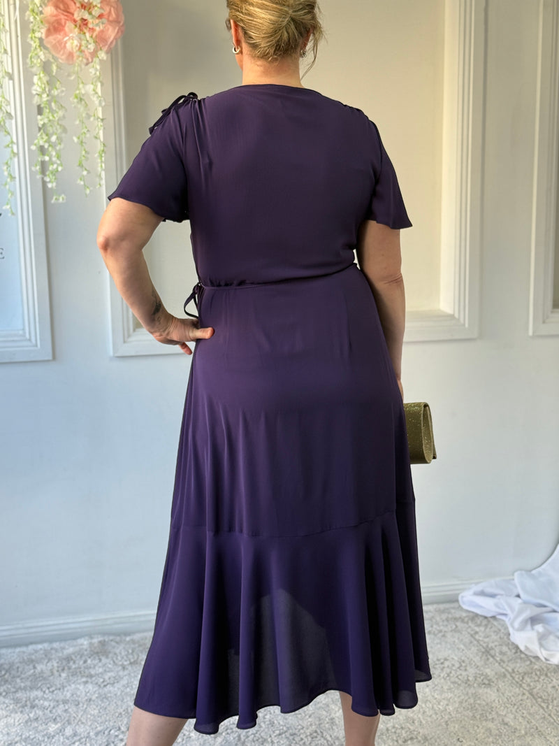 Obelle Plum Wrap Dress