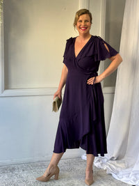 Obelle Plum Wrap Dress