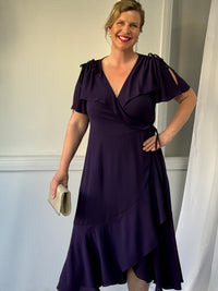Obelle Plum Wrap Dress