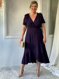 Obelle Plum Wrap Dress