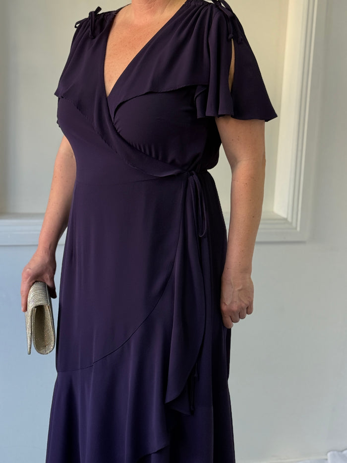 Obelle Plum Wrap Dress