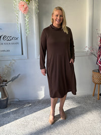 Octavia Chocolate Knit Dress
