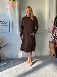 Octavia Chocolate Knit Dress