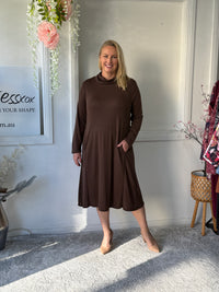 Octavia Chocolate Knit Dress