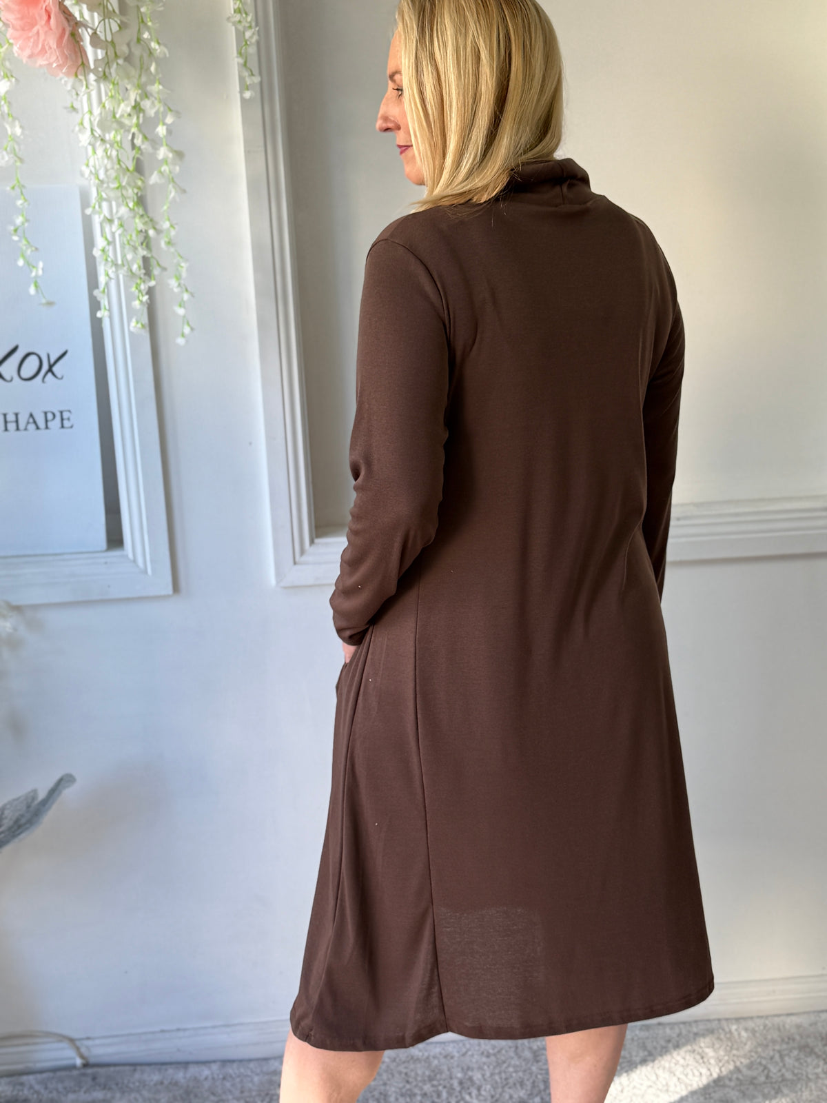 Octavia Chocolate Knit Dress