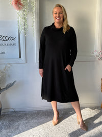 Octavia Black Knit Dress