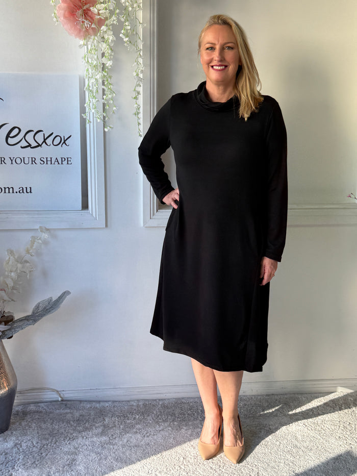 Octavia Black Knit Dress