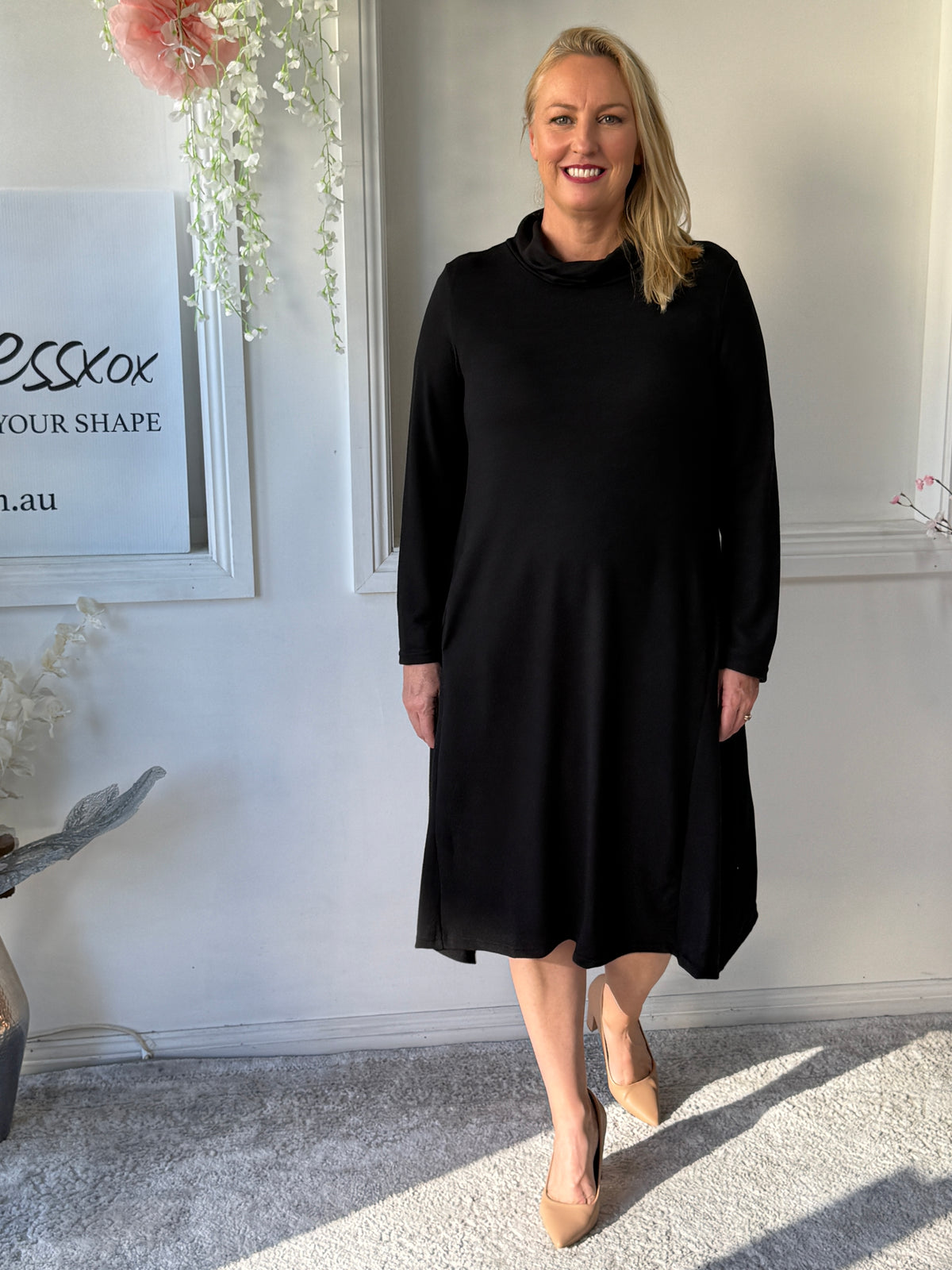 Octavia Black Knit Dress