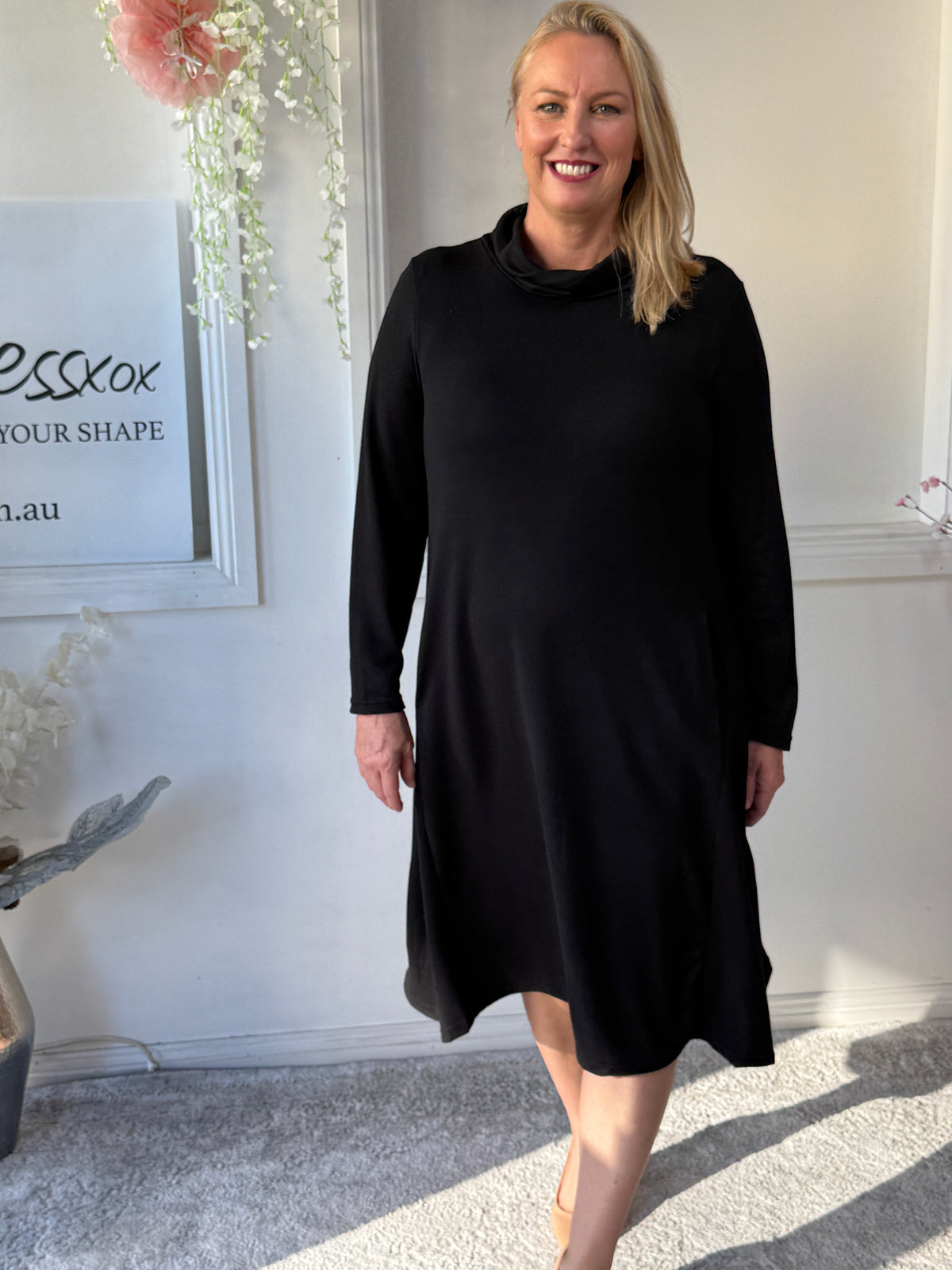 Octavia Black Knit Dress