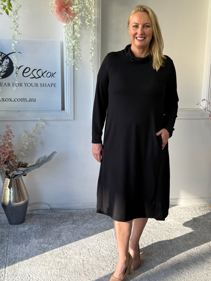 Octavia Black Knit Dress