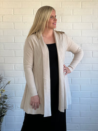 Olinda Cream Wool Knit Cardigan