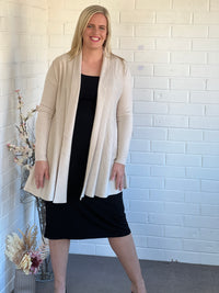 Olinda Cream Wool Knit Cardigan