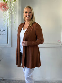 Olinda Chocolate Wool Knit Cardigan