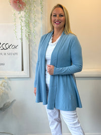 Olinda Denim Wool Knit Cardigan
