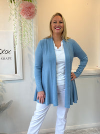Olinda Denim Wool Knit Cardigan