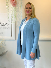 Olinda Denim Wool Knit Cardigan