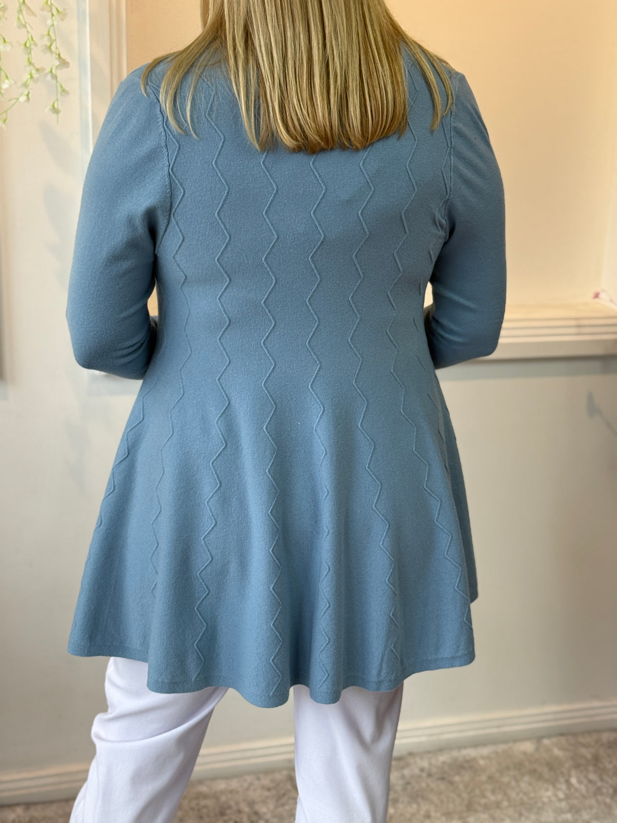 Olinda Denim Wool Knit Cardigan