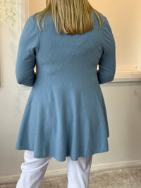 Olinda Denim Wool Knit Cardigan