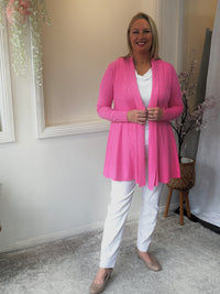 Olinda Pink Wool Knit Cardigan