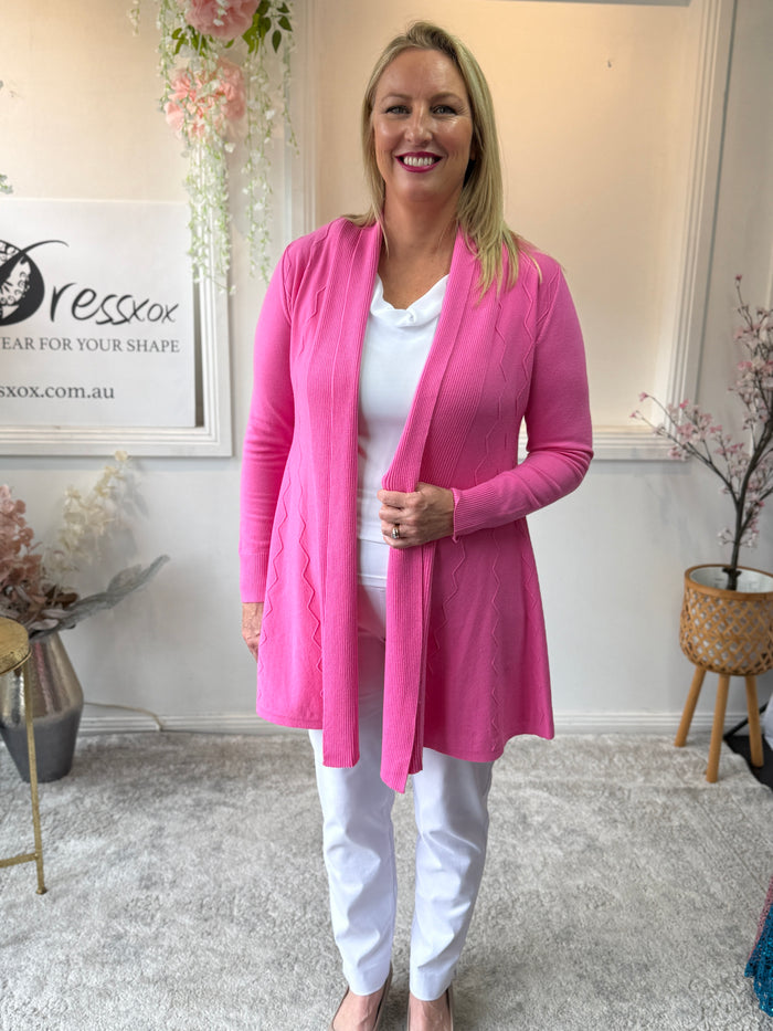 Olinda Pink Wool Knit Cardigan