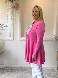 Olinda Pink Wool Knit Cardigan