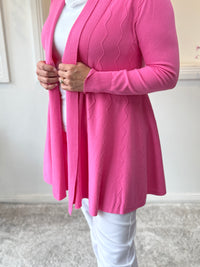 Olinda Pink Wool Knit Cardigan