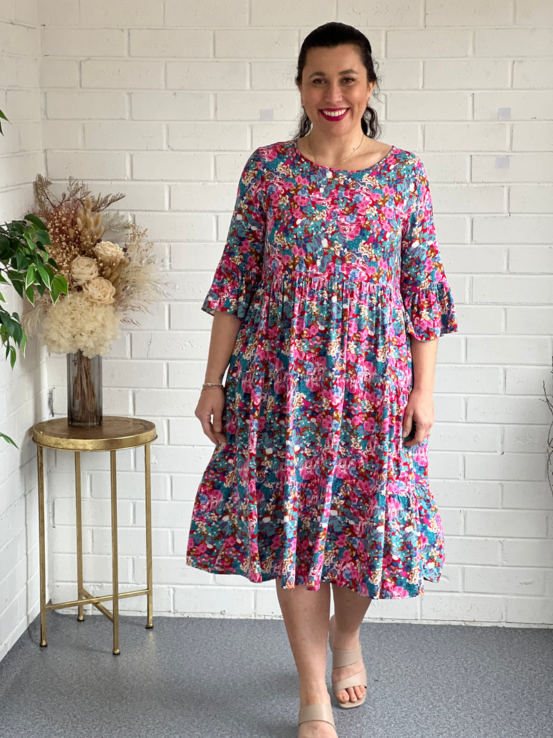 Oslo Pink Floral Dress