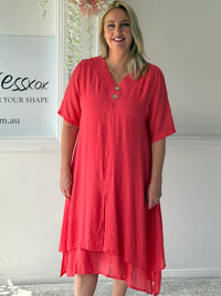 Oxley Coral Layering Dress