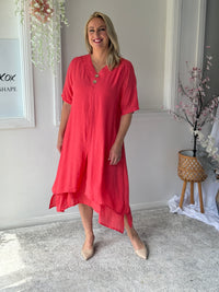 Oxley Coral Layering Dress