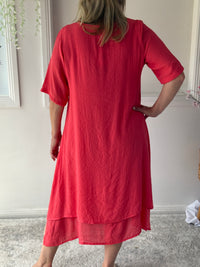 Oxley Coral Layering Dress