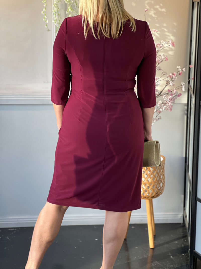 Phoebe Burgundy Evening Dress