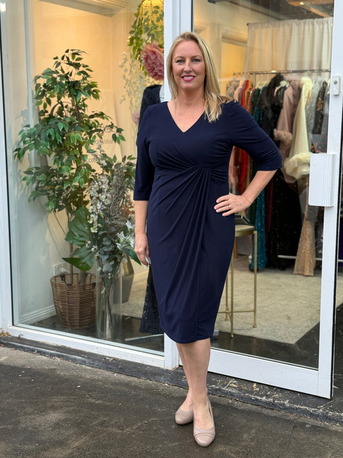 Phoebe Navy Evening Dress