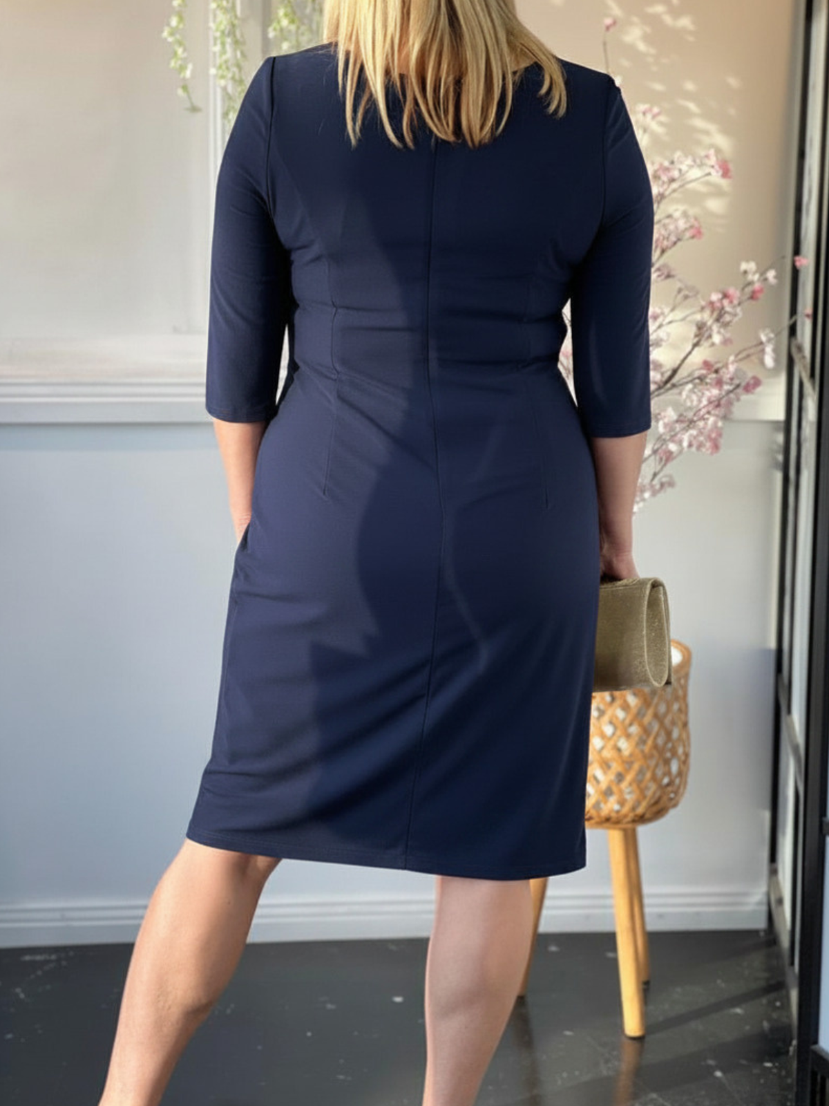 Phoebe Navy Evening Dress