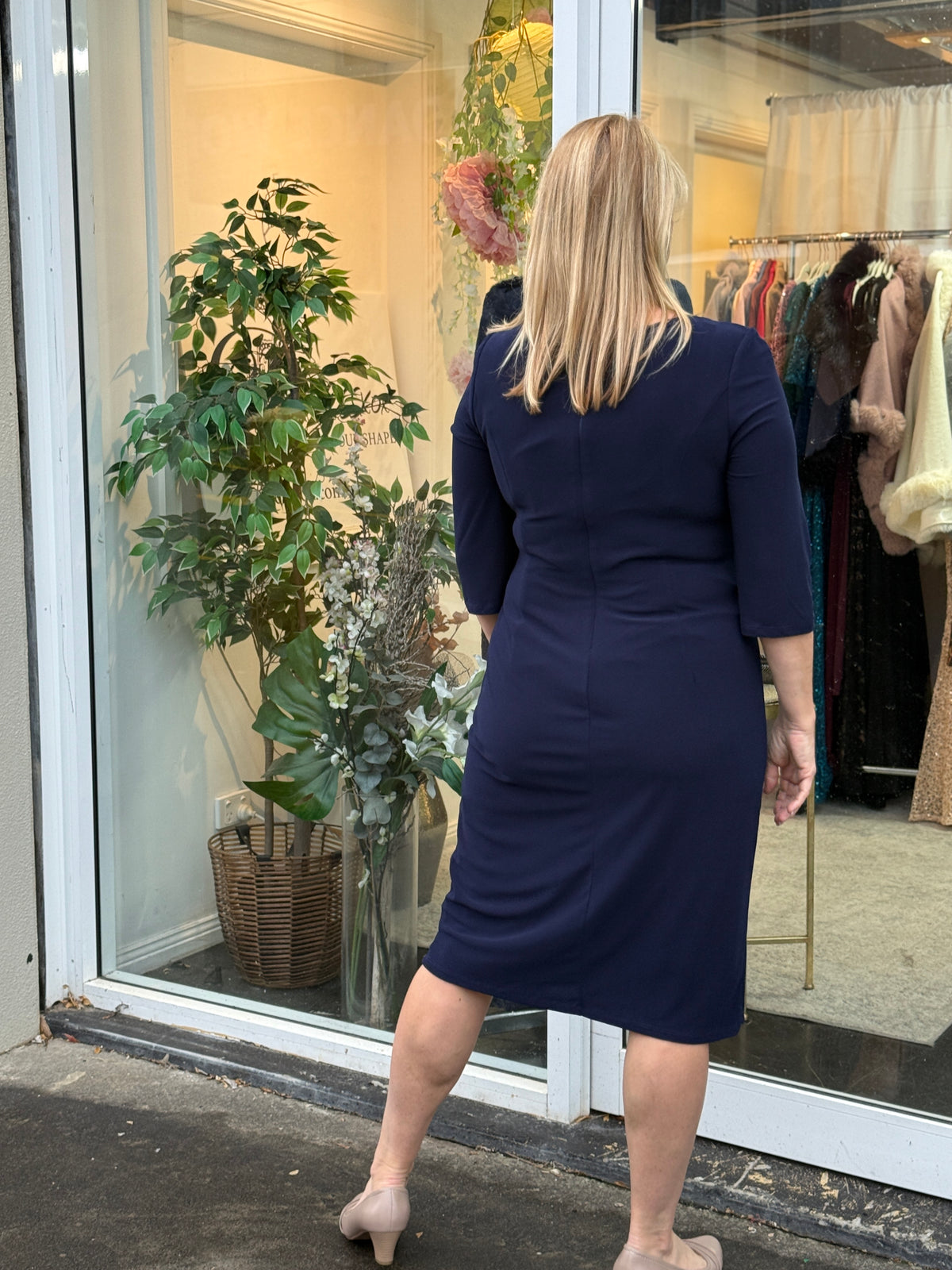 Phoebe Navy Evening Dress