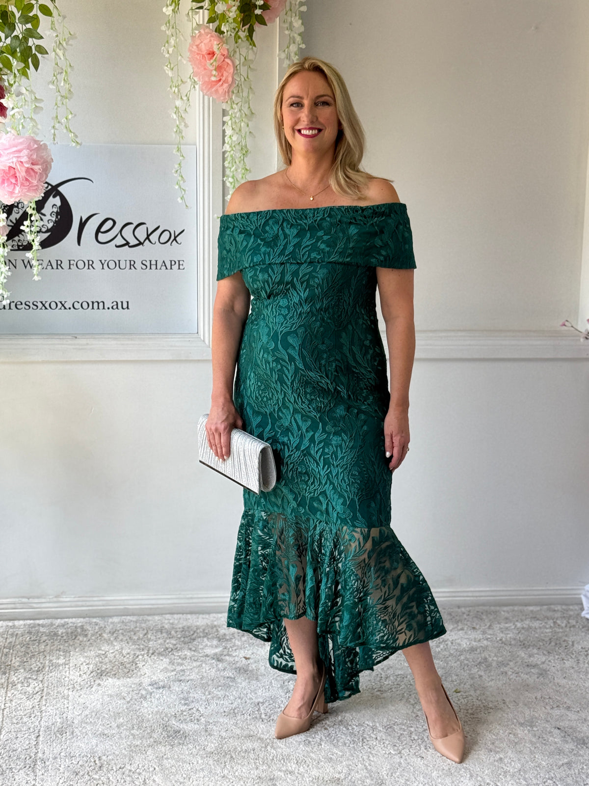 Prague Emerald Evening Gown