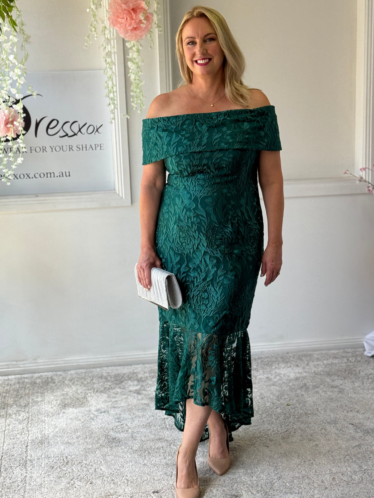 Prague Emerald Evening Gown