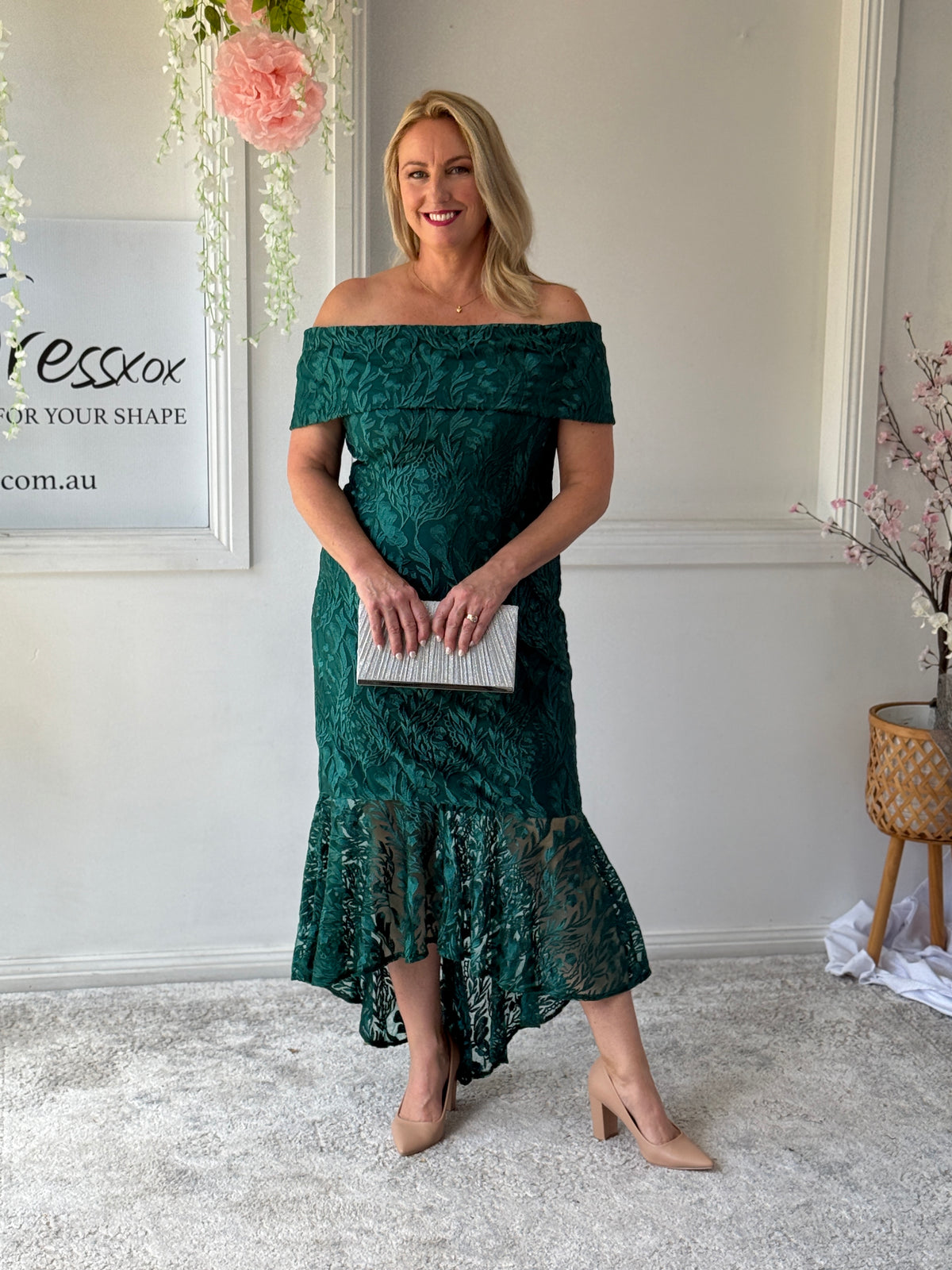 Prague Emerald Evening Gown