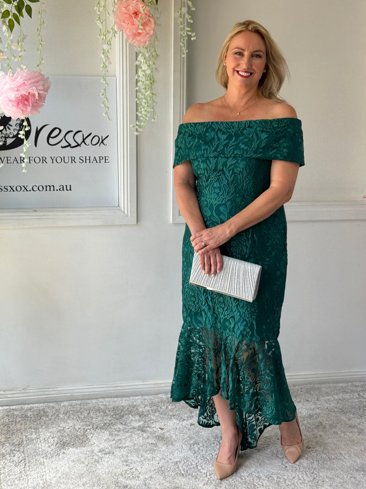 Prague Emerald Evening Gown