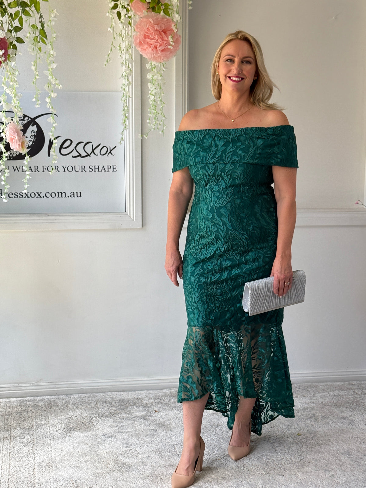 Prague Emerald Evening Gown