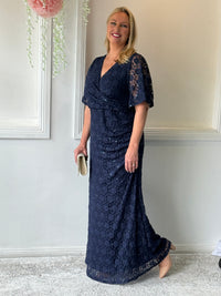 Qandala Navy Sequin Gown
