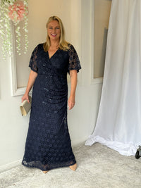 Qandala Navy Sequin Gown