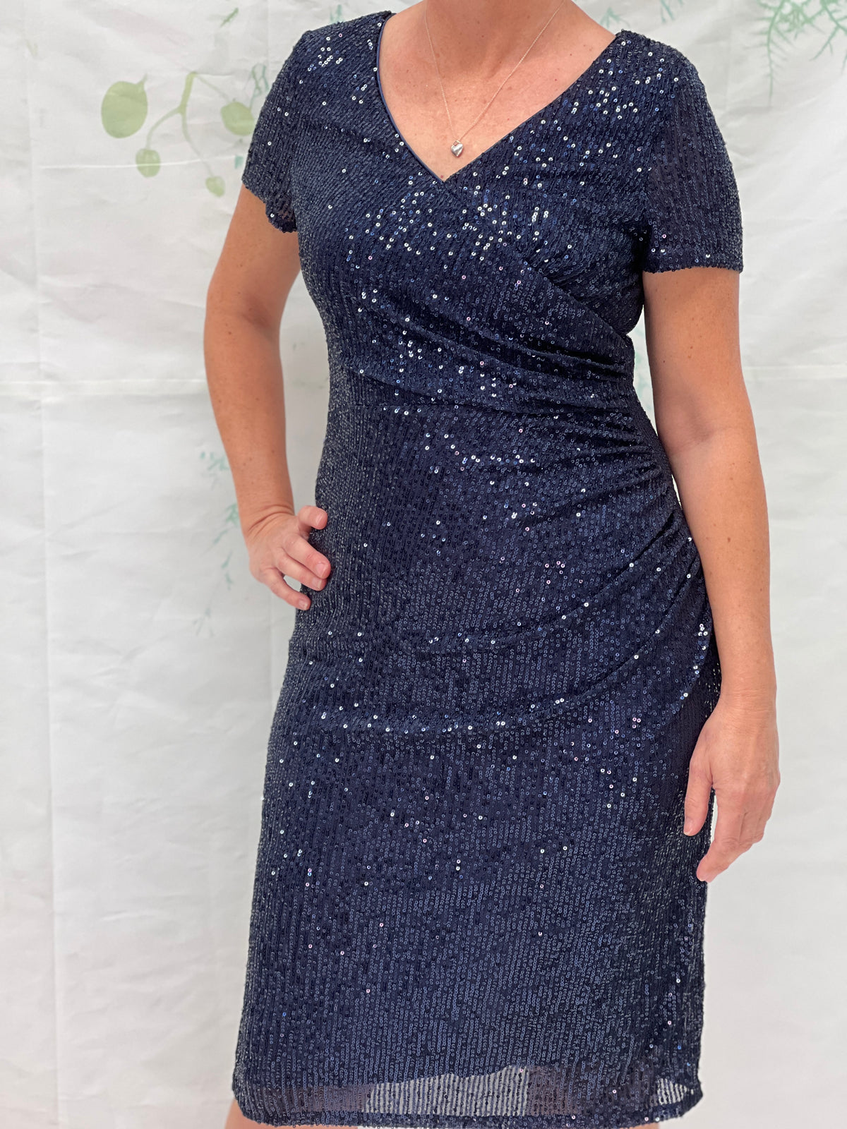 Quartez Navy Sequin Dress