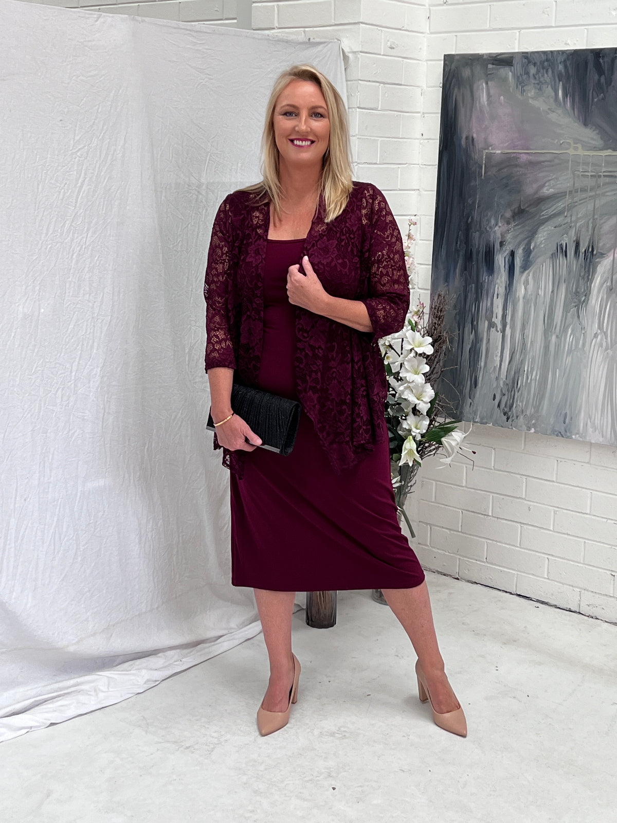 Queen Burgundy Lace Cardigan – Dressxox