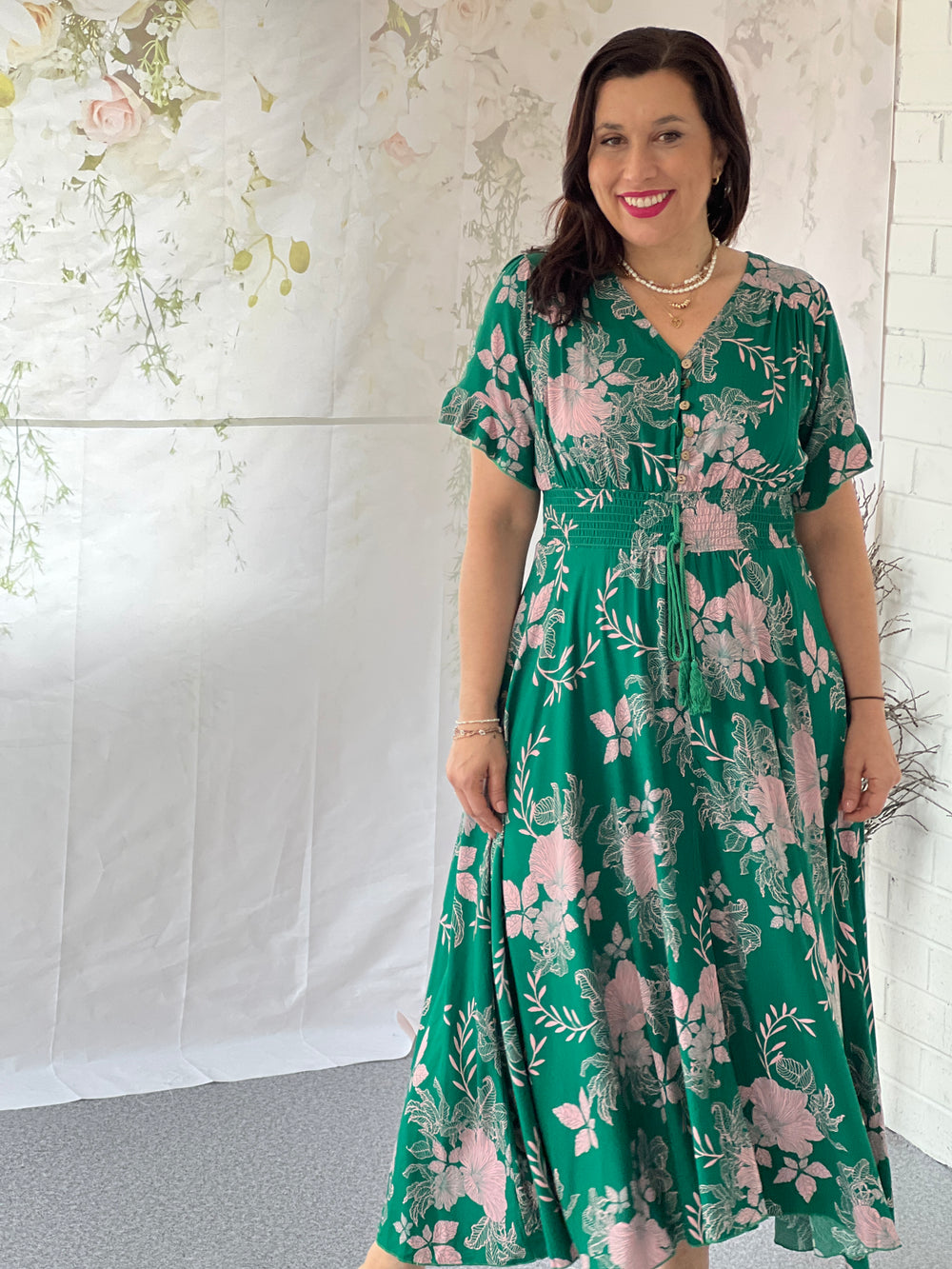 Quin Emerald Floral Dress – Dressxox