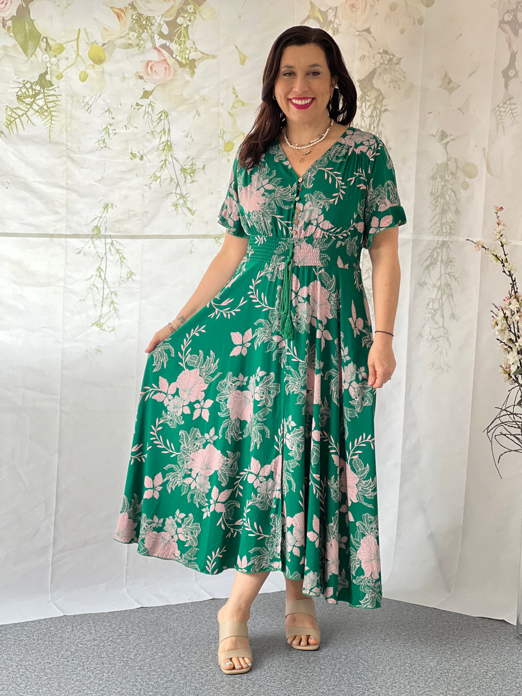 Quin Emerald Floral Dress – Dressxox