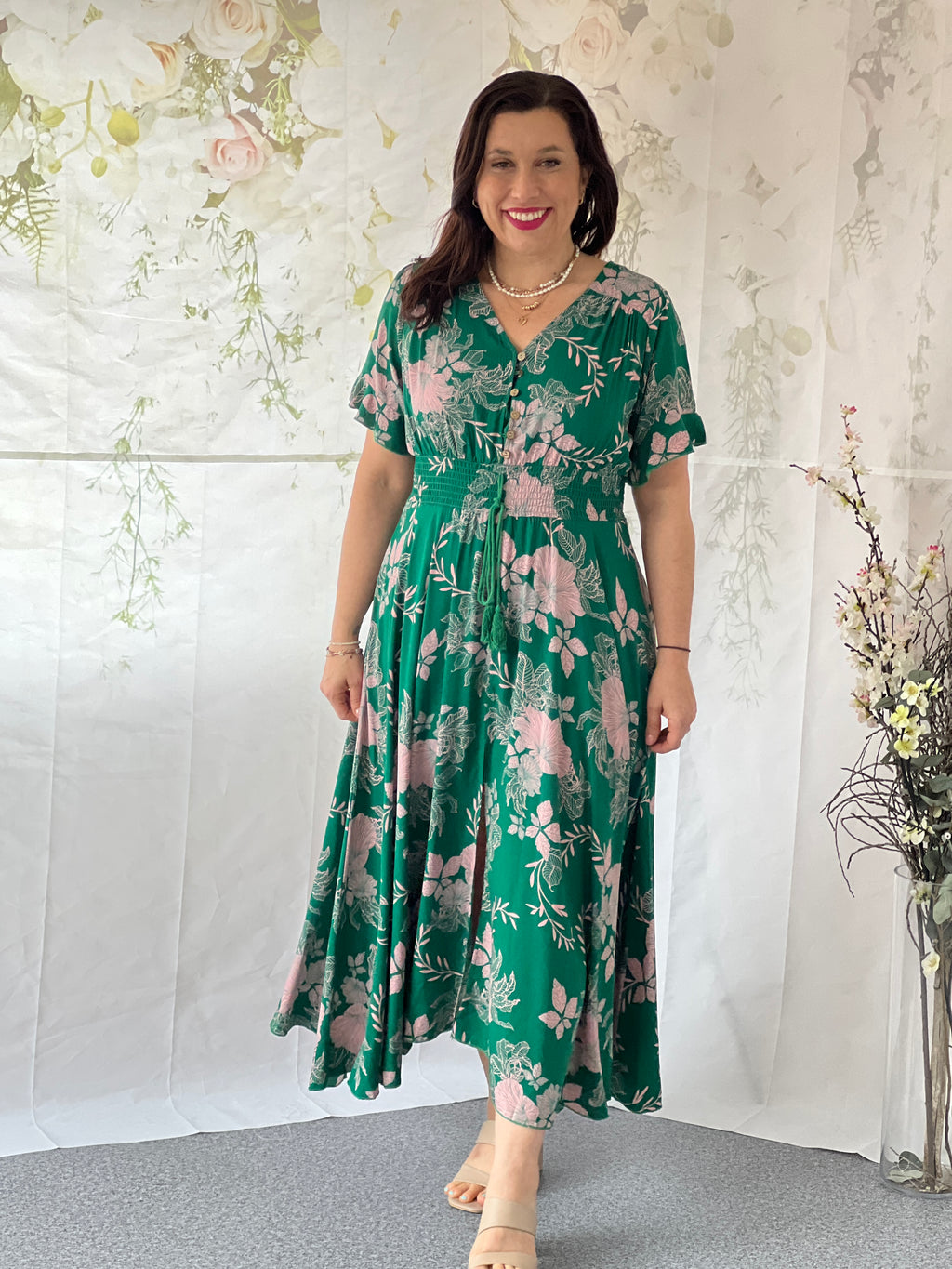 Quin Emerald Floral Dress – Dressxox