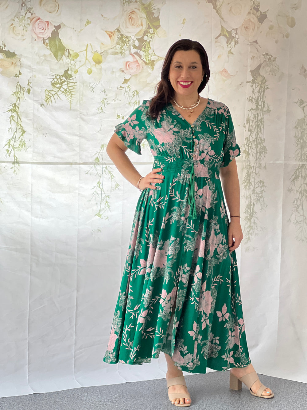 Quin Emerald Floral Dress – Dressxox